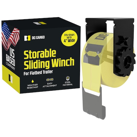 Dc Cargo 4in Storable Sliding Winch For Flatbed Trailer WCTSST